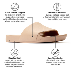 Arch Support Slides - Classic - Tan Arch Support Slides - Classic - Tan
