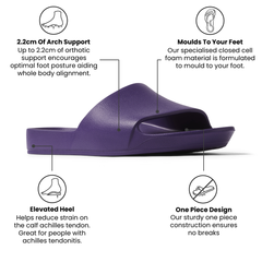 Arch Support Slides - Classic - Acai Purple