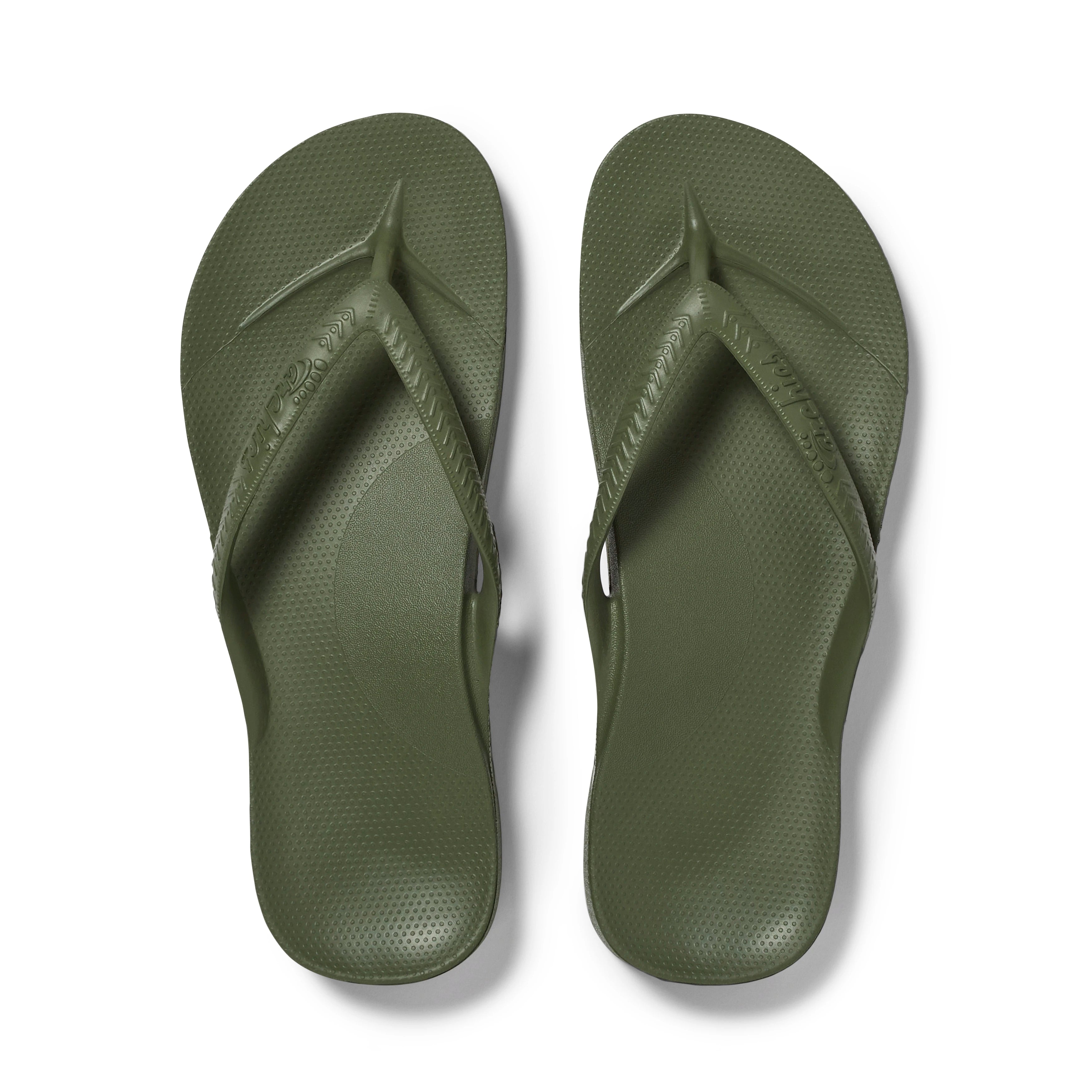 Arch Support Flip Flops - Classic - Olive 
