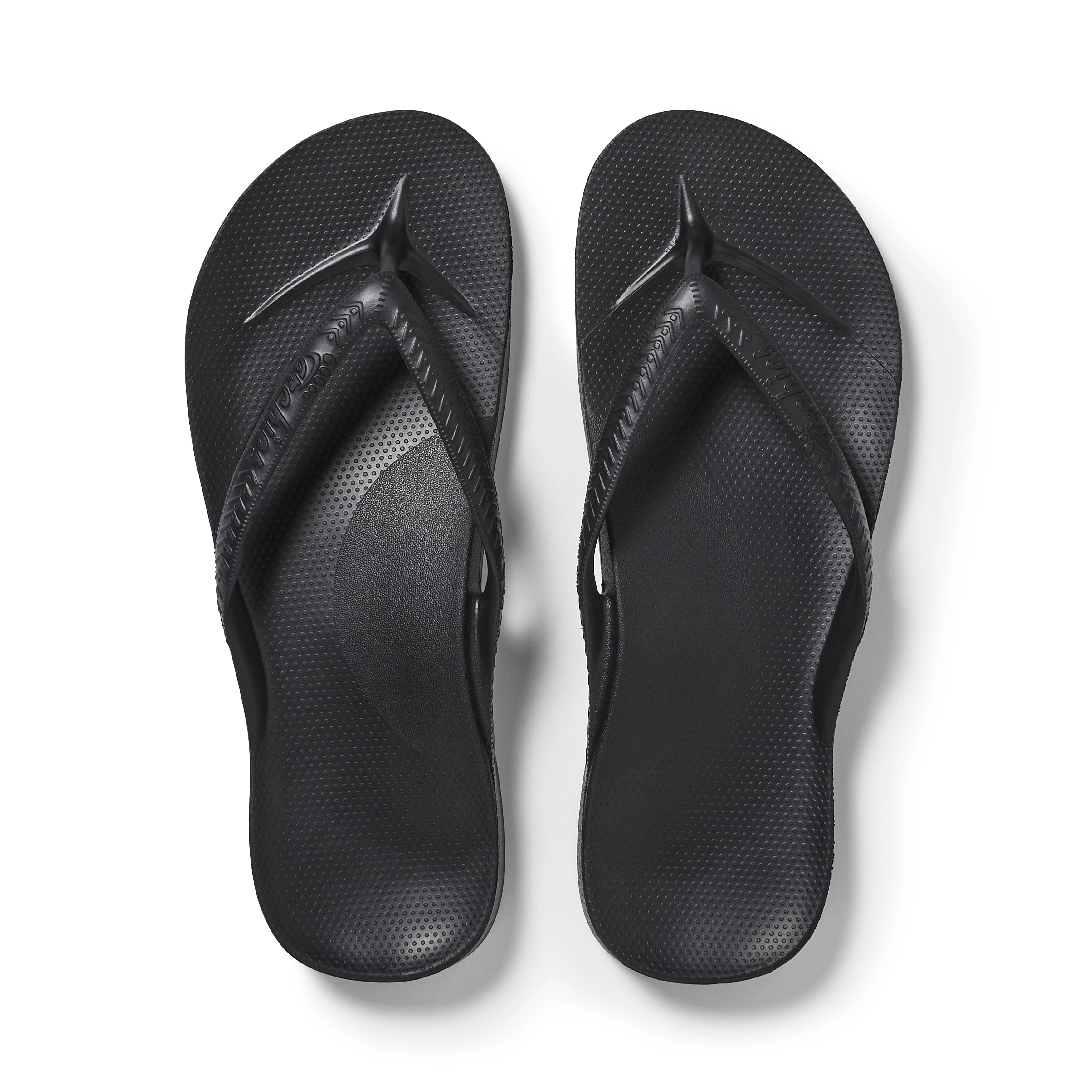 Arch Support Flip Flops - Classic - Black 