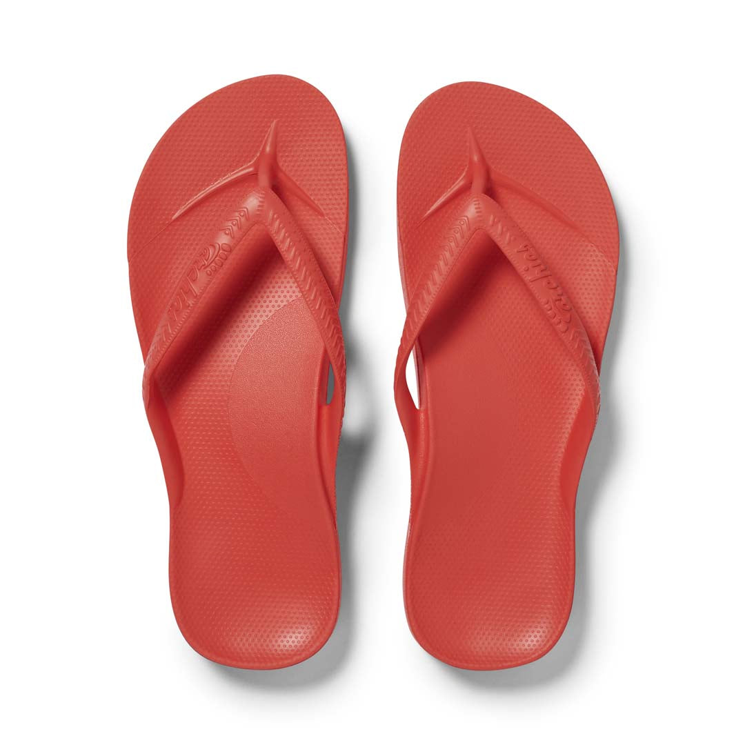 Arch Support Flip Flops - Classic - Coral 