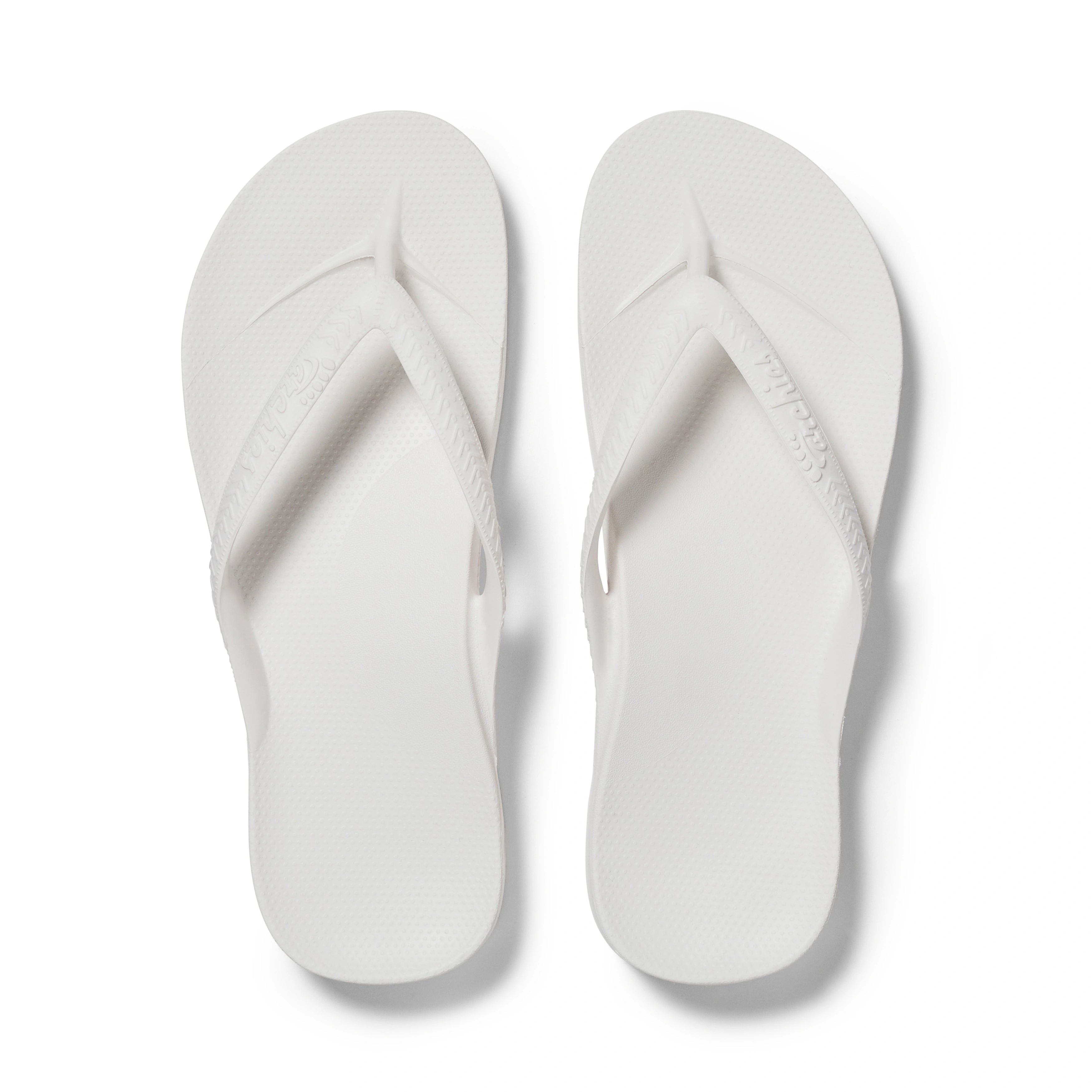 Arch Support Flip Flops - Classic - White 