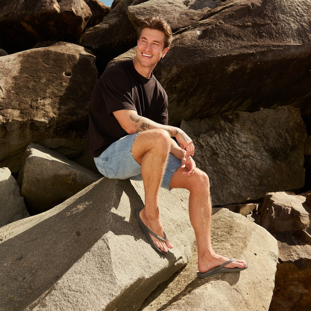  Arch Support Flip Flops - Classic - Charcoal 