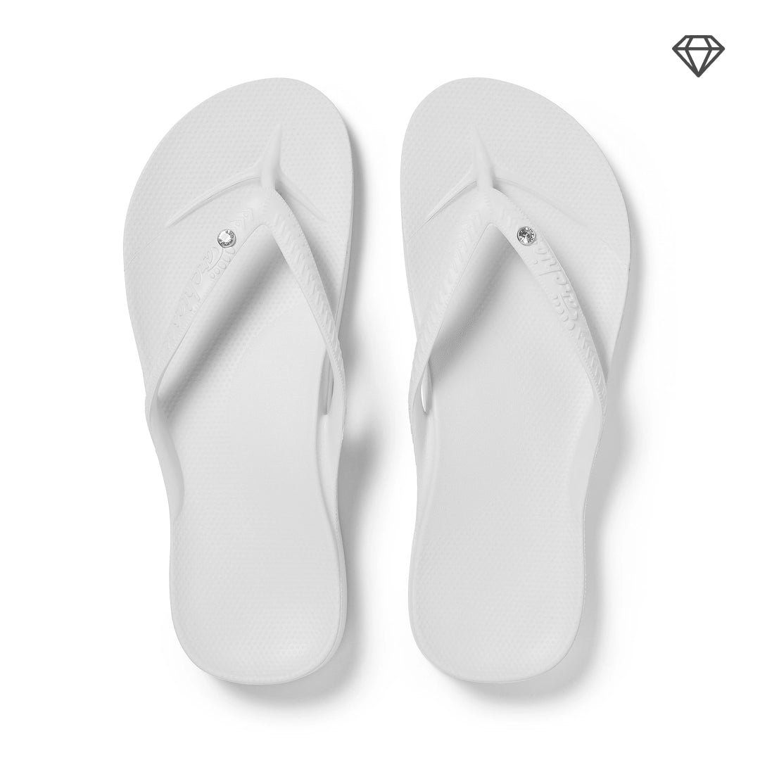 Arch Support Flip Flops - Classic - Crystal White 