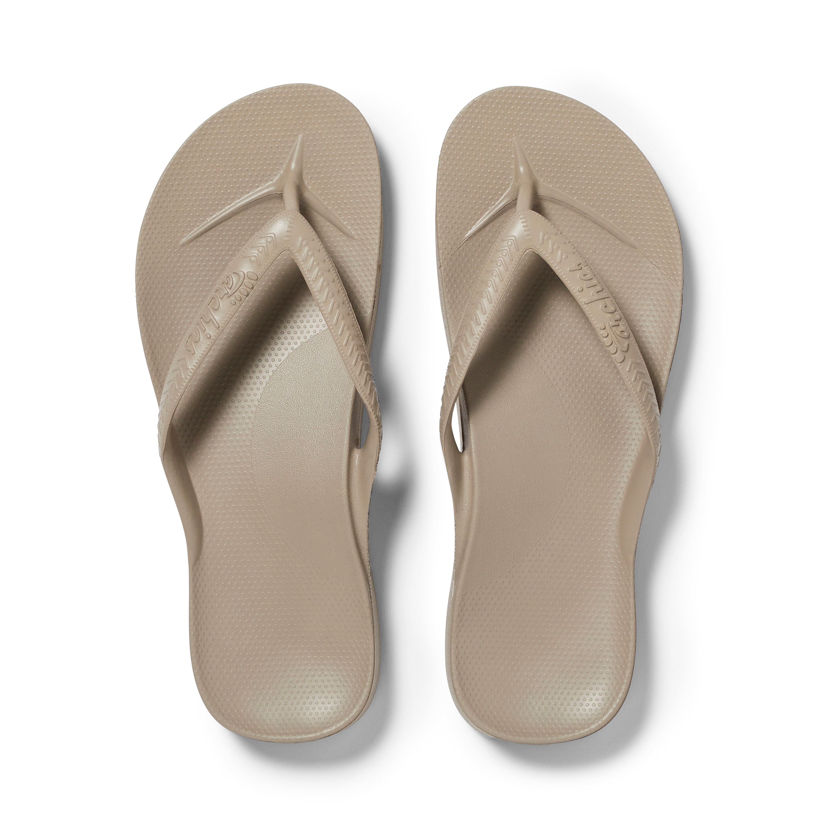 Arch Support Flip Flops Classic Taupe Archies Footwear Pty