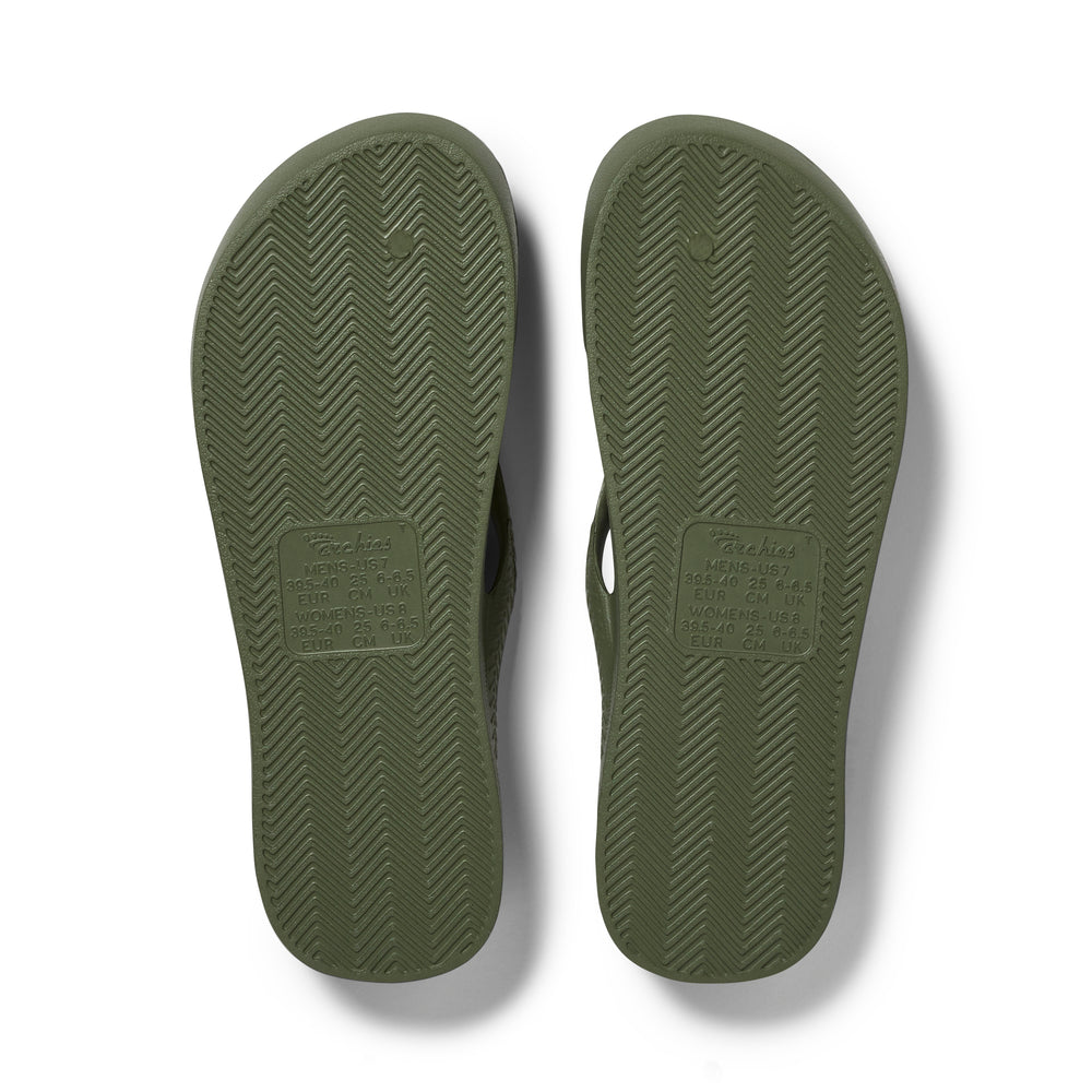  Arch Support Flip Flops - Classic - Olive 