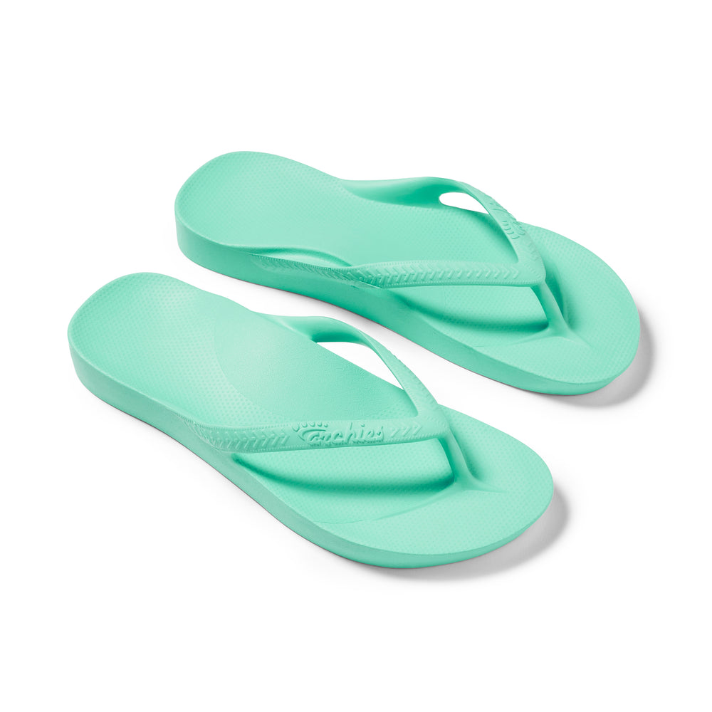 Arch Support Flip Flops Classic Mint – Archies Footwear UK